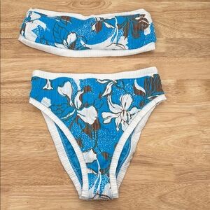 Hurley strapless Floral Bikini Set